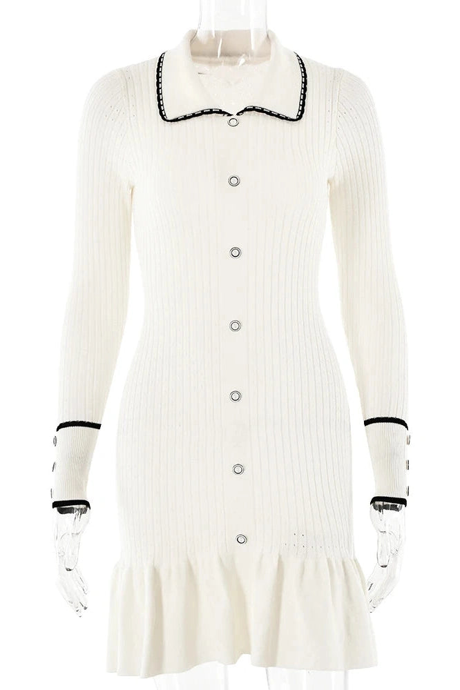 Elegant Long Sleeve Bodycon Mini Dress