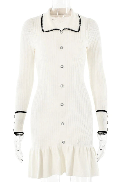 Elegant Long Sleeve Bodycon Mini Dress