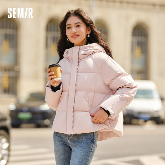 Chaqueta de plumón para mujer, holgada, con capucha, nueva, de invierno, impermeable y cortavientos.
