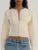 Cárdigan de punto de moda de otoño para mujer, top corto informal ajustado con retazos acanalados, cárdigan de punto para mujer, prendas de vestir exteriores