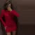 Sexy Sequins Backless Red Christmas Mini Dress Shiny O-neck Long Sleeve Dresses Female  New Lady Slim Party Club Gowns
