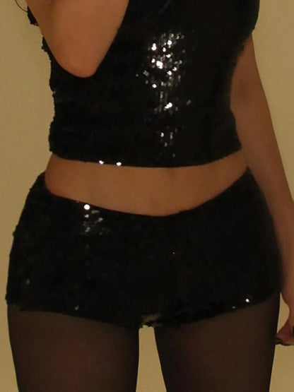 Sexy Trendy Sequin Women¡¯s Short Fashion New Chic All-March Hottie Slim Fit Exquisite Shorts