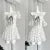 Vestido de fiesta de cumpleaños de lunares, hombros descubiertos, mangas abullonadas, corte A, minivestido para mujer, moda coreana, vestido de una pieza
