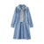 Denim Dress Women With Shawl  Mid-length Dress Workwear Style in Spring
