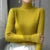 Suéter liso para mujer, jersey de punto de cuello alto medio, estilo Harajuku coreano, tejido grueso, moda de otoño e invierno, jerséis ajustados