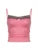 Camisola rosa dulce y linda de Sweetown con estampado de leopardo en contraste con parches Y2K para mujer, sin mangas, ajustada, estilo kawaii, años 2000