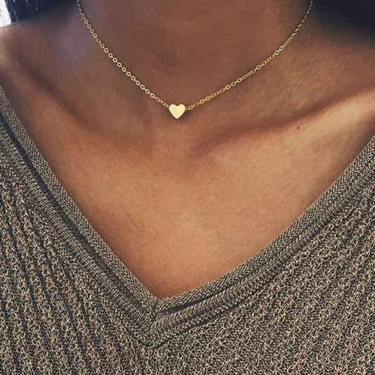 Seraphina Heart Gold Necklace