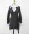Korean Chic Mini Dresses Women Turn-down Collar Long Sleeve Shirt Patchwork Autumn Winter Knitted Dress Casual Fashion Vestidos