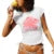 y2k Baby Tee Women Crop Top Graphic Floral Print Slim Fit Round Neck Short Sleeve T Shirt 2000s Clothing Streetwear