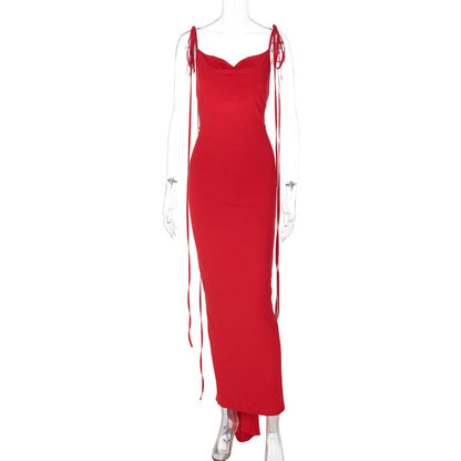 Floral Backless Sexy Maxi Dress Women Fashion Spaghetti Strap Sleeveless Bodycon Club Party Sexy Long Fishtail Dress