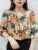 Women Spring Summer Style Chiffon Blouses Shirts Lady Casual Half Sleeve Bow Tie Collar Printed Blouses Tops DF4198