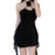 Summer Dress Women y2k Clothes Solid Color Sleeveless Backless Ruffled Tassel Mini Dress with 3D Flower Party Dresses