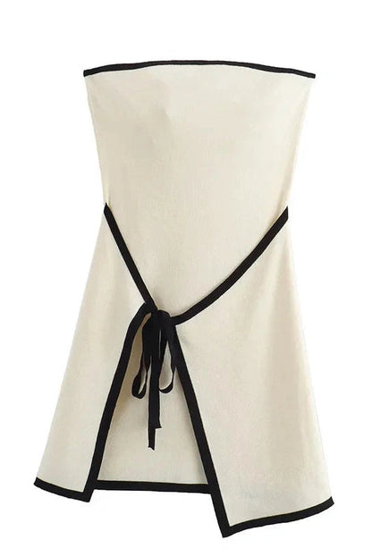 Strapless Sleeveless Mini Dress