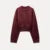 Vintage Solid O-Neck Cropped Sweater Pullover For Women Casual Long Sleeved Loose Jumper Female 2025 Spring Lady High Streetwear