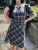 Vestido elegante a cuadros estilo preppy para mujer, ropa vintage chic ajustada para fiesta de cumpleaños, primavera y verano