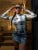 Women’s Patchwork Turtleneck Printed Long Sleeve Bodysuit New Fashion Solid Tops Club Partywear  Autumn Streetwear