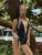 Monos ajustados con fruncido para mujer, de verano, con cuello halter, espalda descubierta, sexys, de medianoche, para discoteca