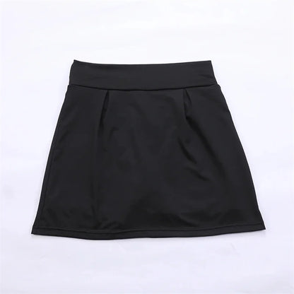 Faldas cortas de verano para mujer, para correr, tenis, baile, fitness, de secado rápido, con forro liso, cintura alta, DF4987