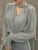 Blusa plisada elegante de manga larga con lazos para mujer, blusa básica de lujo con volantes y cuello en V, ropa informal de gran tamaño para oficina, estilo coreano chic.