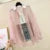 Blusa elegante de gasa transparente de manga larga con protección solar para mujer, estilo coreano, holgada, estilo cárdigan playero de verano.