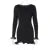 Sexy Big Backless Long Dress For Women Elegant Slim Fit Wave Fungus Ear Patchwork Evening Dresses Long Sleeve Autumn New