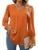 Blusas de primavera y verano para mujer, informales, de manga larga, con cuello en V y colores lisos, DF4998