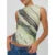 Tops Y2K para mujer, ropa Fairycore, camiseta de malla sin mangas con estampado floral/tie-dye de verano, chaleco de los años 2000, ropa de calle de moda