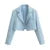 Autumn Notched Collar Open Stitching Blazer Vintage Women Full Sleeve High Waist Short Suit Cool Girl Coat Outwear