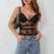Lace Crop Top y2k Clothing Women See Through Spaghetti Strapless Sleeveless Cut Out Tanks Aesthetic Clothes Streetwear