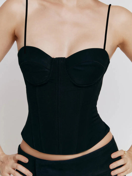 Camisola de mujer lisa, sencilla, con espinas de pescado y cintura ajustada, sexy, clásica, para primavera y verano, ropa de moda