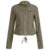 Chaqueta militar de cuello alto con patchwork para mujer, estilo vintage Y2K, con bolsillos y cremallera, estilo grunge, ropa de calle.
