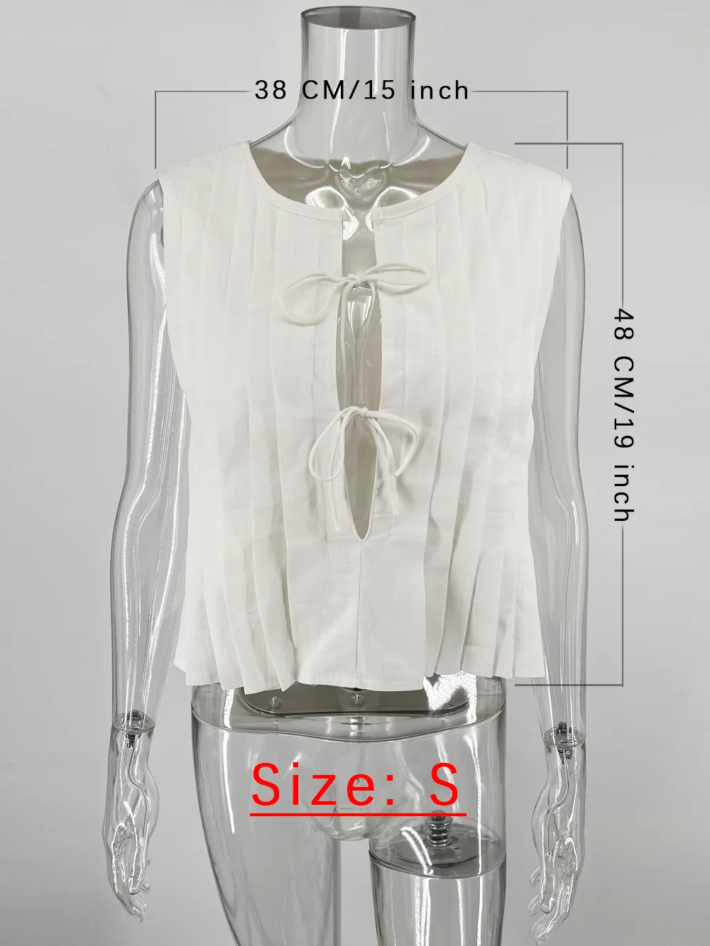 Camiseta sin mangas blanca con banda acanalada para mujer, chaleco ajustado sin mangas con agujeros, moda de verano, chaleco con cordones para mujer, top Y2k