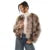 Abrigo de piel sintética de zorro esponjoso de invierno para mujer, marca de moda urbana, abrigo elegante para niñas, chaqueta corta y cálida de piel peluda