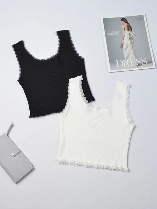Summer 2025 women’s tank tops sexy lace up crop top tank top for women solid base crop tops square neck plain crop tops summer