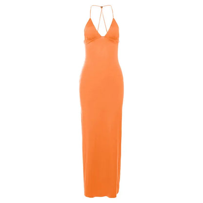 Backless Maxi Dress For Women Slim Sexy Butterfly Bodycon Slim Sheath Dress Women’s Club Deep V Neck Dresses Woman 2025