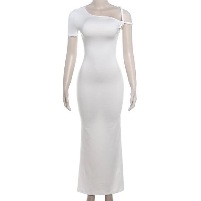 Bandage Off Shoulder Slim Summer Dress For Women High Waist Sleeveless Sexy Hip Wrap Solid Party Evening Bodycon Dress