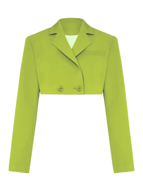 Black Blazer Sets 2025 Fashion Two Piece Cropped Blazer Jacket Coat And Mini Skirts Sets For Women Casual Suit Streetwear