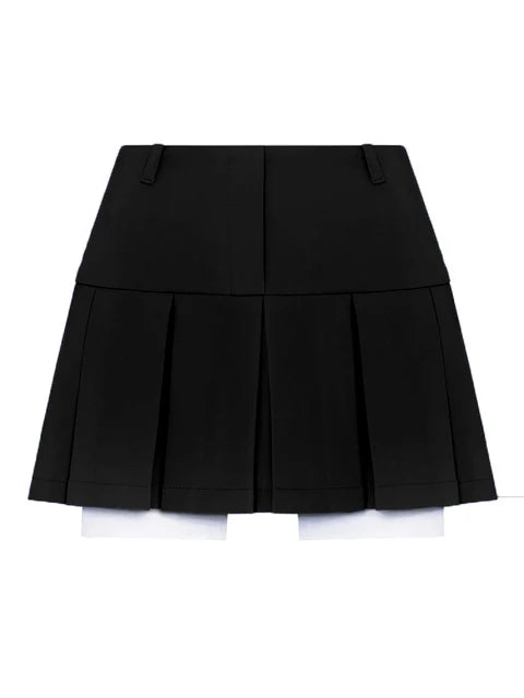 Black Blazer Sets 2025 Fashion Two Piece Cropped Blazer Jacket Coat And Mini Skirts Sets For Women Casual Suit Streetwear
