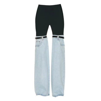 Pantalones Palazzo de moda para mujer, vaqueros anchos, ropa de calle para mujer, pantalones vaqueros holgados para mujer, verano 2025, nuevos vaqueros de tiro bajo.