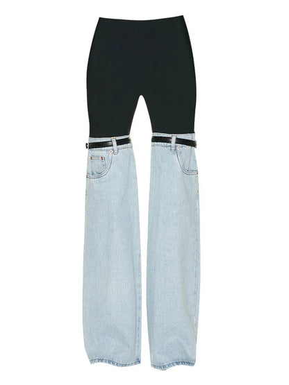 Pantalones Palazzo de moda para mujer, vaqueros anchos, ropa de calle para mujer, pantalones vaqueros holgados para mujer, verano 2025, nuevos vaqueros de tiro bajo.