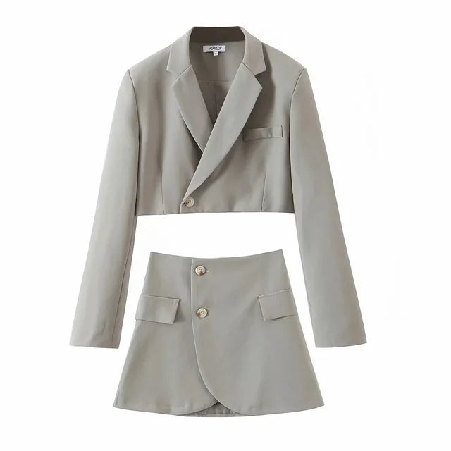 High Waist Skirt Suits Women Suit For Womens Female Blazer Sets With Skirt 2025 Autumn Winter Fashion Skirts Woman New