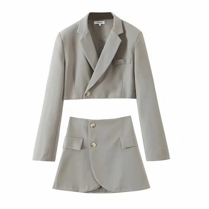 High Waist Skirt Suits Women Suit For Womens Female Blazer Sets With Skirt 2025 Autumn Winter Fashion Skirts Woman New
