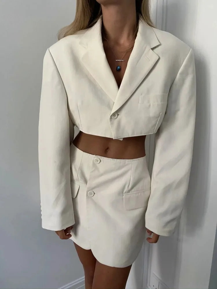 High Waist Skirt Suits Women Suit For Womens Female Blazer Sets With Skirt 2025 Autumn Winter Fashion Skirts Woman New