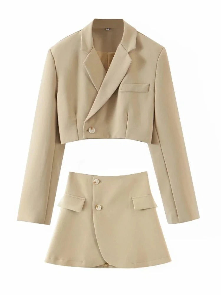 High Waist Skirt Suits Women Suit For Womens Female Blazer Sets With Skirt 2025 Autumn Winter Fashion Skirts Woman New