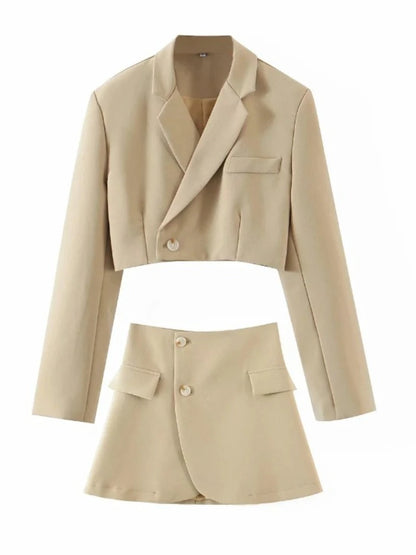 High Waist Skirt Suits Women Suit For Womens Female Blazer Sets With Skirt 2025 Autumn Winter Fashion Skirts Woman New