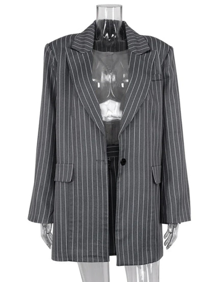 High Waist Slim Skirt Sets For Women Luxury Loose Long Sleeve Coats Woman Temperament Blazer 2 Piece Sets Womens Outfits