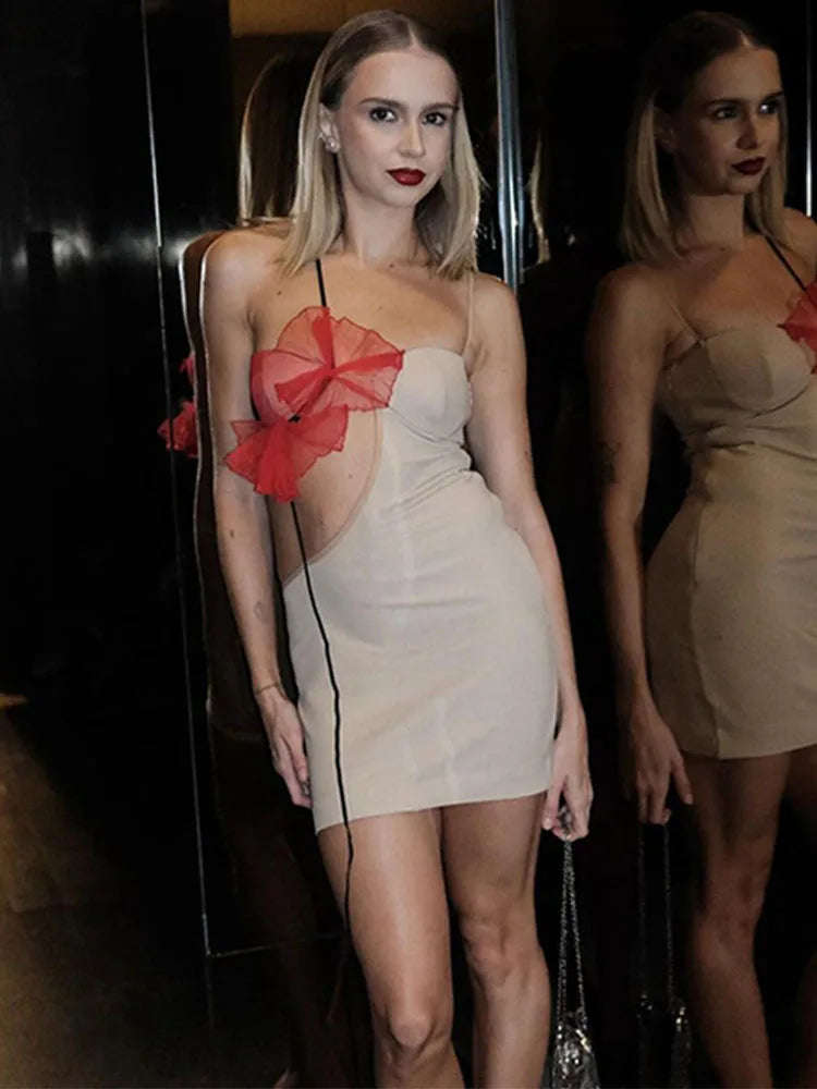 Vestido sexy con aberturas para mujer, moda 2025, con encaje y rosas, elegante y sexy, para fiesta y noche.