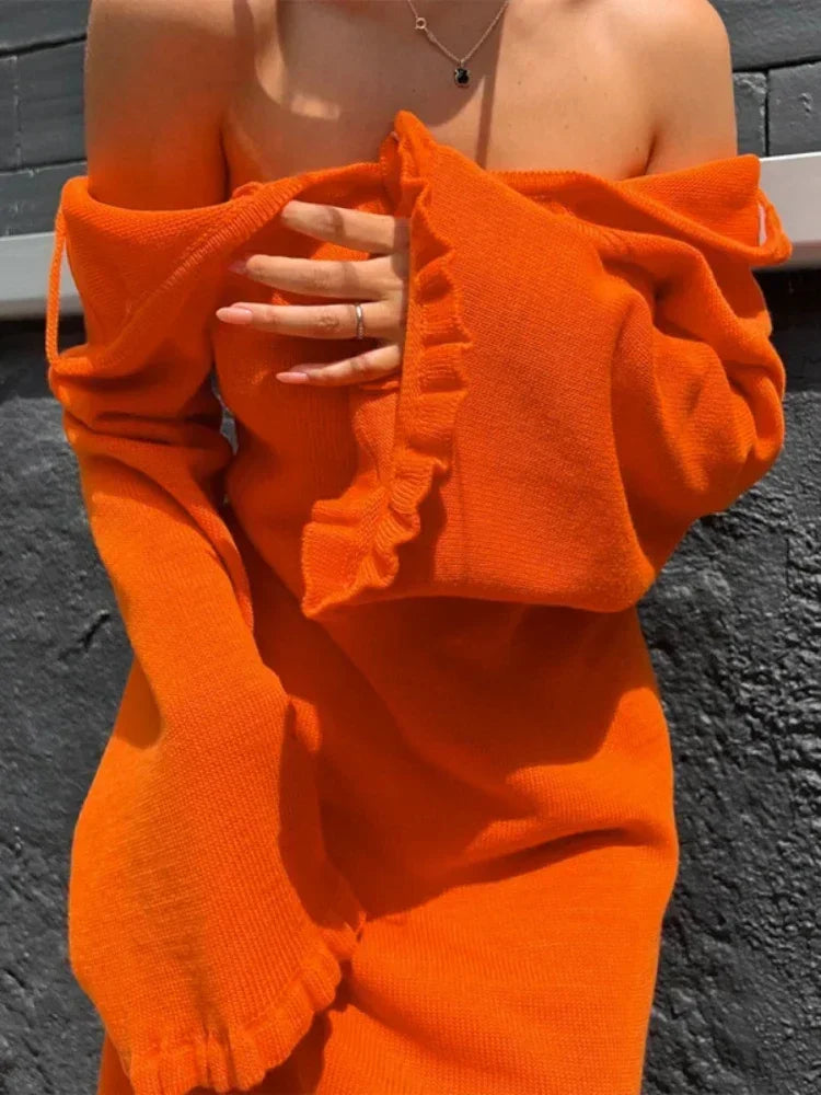 Vestido mini de punto sin espalda para mujer, con cordones, suelto, liso, sexy, corto, informal, de cintura alta