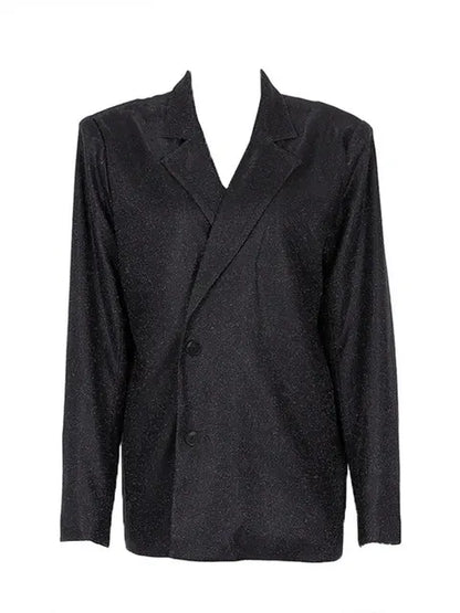 Conjunto de blazer de tres piezas con purpurina plateada para mujer, ropa de club de moda, sujetador y pantalón brillantes, conjunto de 2 piezas a juego, nuevo