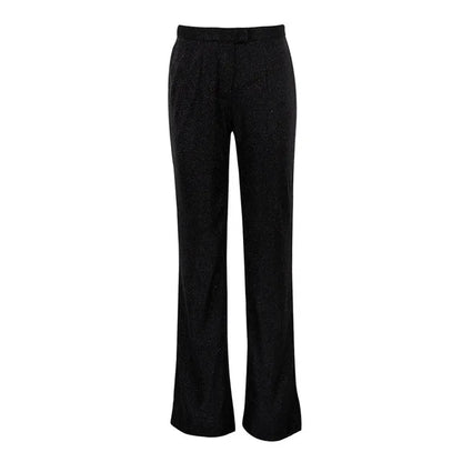 Conjunto de blazer de tres piezas con purpurina plateada para mujer, ropa de club de moda, sujetador y pantalón brillantes, conjunto de 2 piezas a juego, nuevo